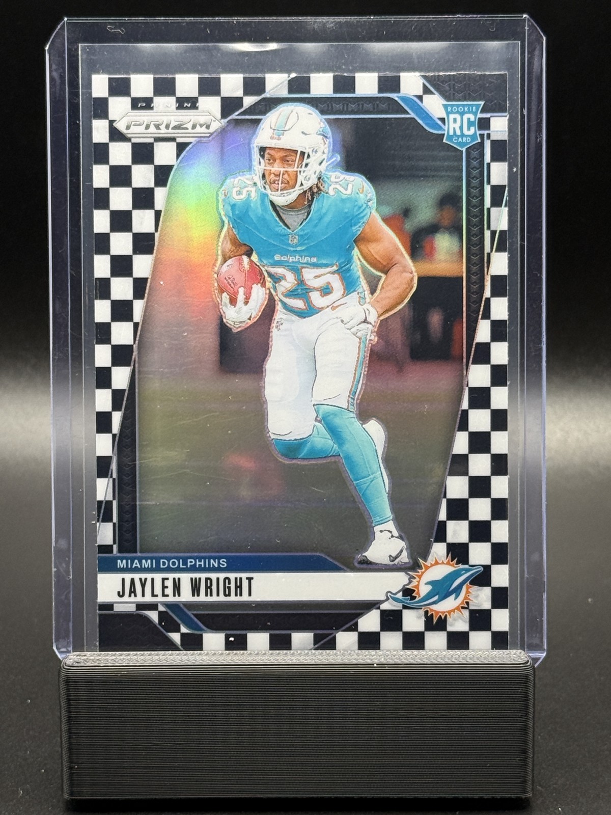 2024 Panini Prizm - Rookies Jaylen Wright #348 Black & White Checker Prizm (RC)