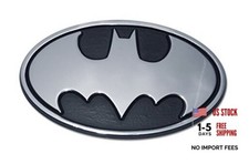 Offically Licensed Dc Comics Batman Oval All Metal Superhero Emblem For Chrome