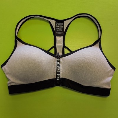 PINK Victoria s Secret Ultimate Push-Up Sports Bra Women s  Large Gray