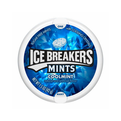 Hershey 72060 Ice Breakers, Cool Mint, 1.5 oz. Tin - Quantity 8