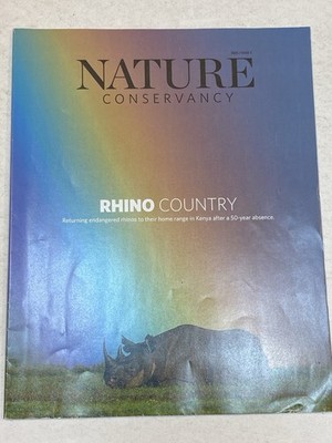 Nature Conservancy Magazine 2025 Issue Endangered Rhino County Kenya Africa Tip