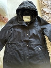 Hunter Black Rain Jacket Size L Full Zip