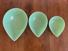 New ListingVintage Fire King Jadeite Teardrop Nesting Mixing Bowls Set 3 Green Jadite  #100