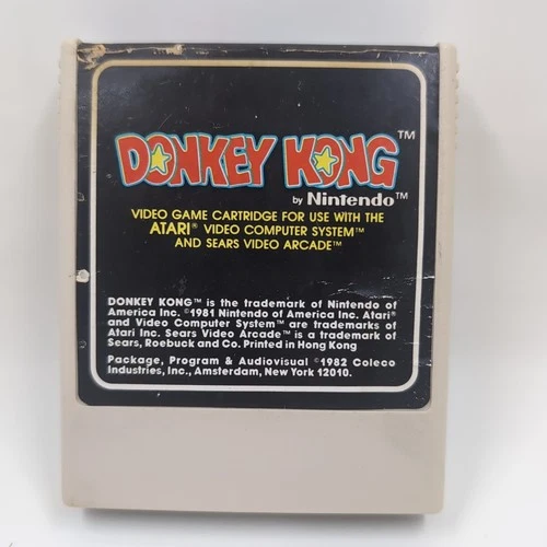 Donkey Kong Atari 2600 Game Cartridge Coleco Nintendo 1982 Fully Tested Works