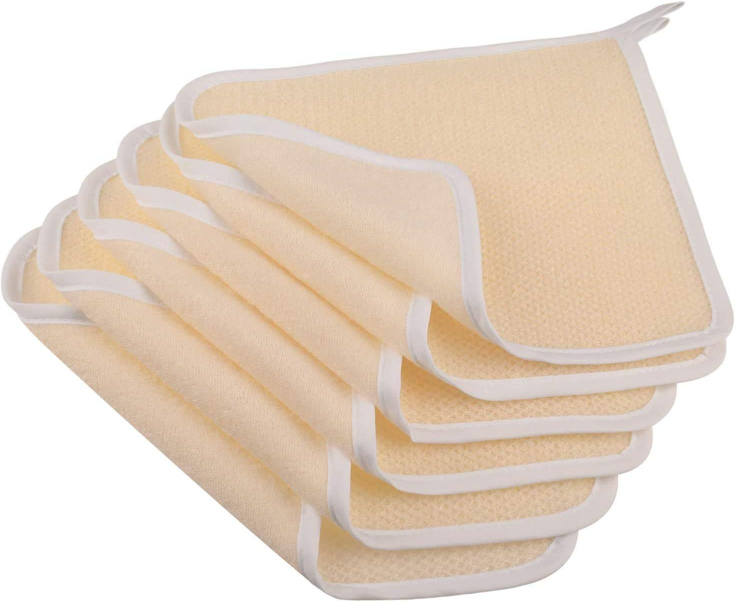 PHOGARY 6 Pack Exfoliating Wash Cloths for Body Scrub and Face Clean, Dual-Sided