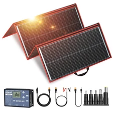 300W Portable Foldable Solar Panel Kit (19.3x37.4in, 15.2lb), with Separate C...