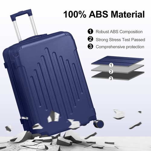 Hartschalenkoffer Kofferset 3 Teilig ABS Reisekoffer Trolley Rollkoffer - Bild 10 von 10