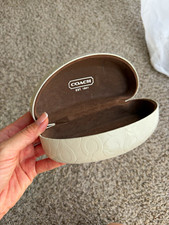 Coach Hard Case for Glasses/Sunglasses - White  Brown Unisex