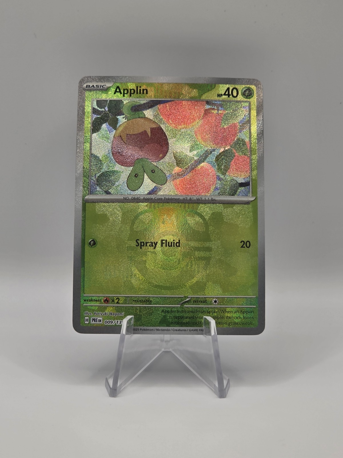 Pokemon TCG Applin Master Ball Pattern 009/131 Prismatic Evolutions NM/Mint