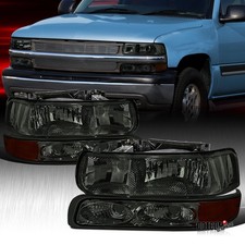 Smoke Fit 1999-2002 Chevy Silverado 00-06 Tahoe Headlightsbumper Signal Lamps
