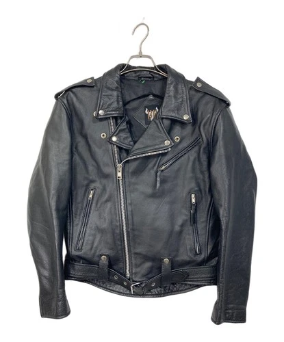 BP Buffalo Leather Riders Jacket Men's Size L Black - product listing photo