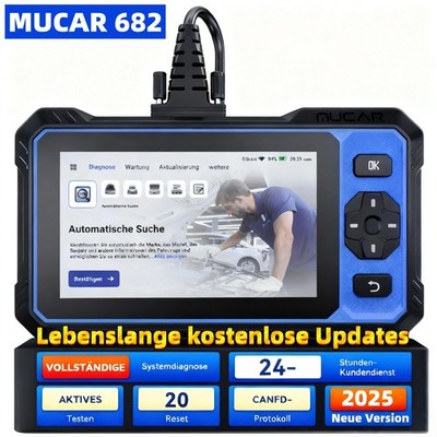 MUCAR 682 KFZ OBD2 Diagnosegerät Alle Systeme Auto AI-Intelligenzdiagnose 2026
