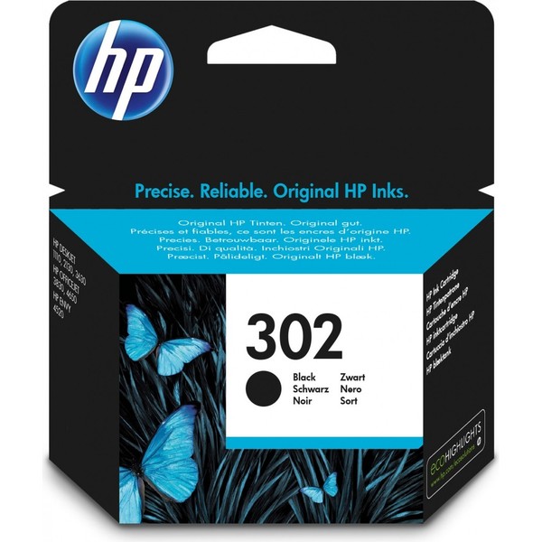 HP F6U66Ae 302 Original Druckerpatrone Schwarz Tinte-image