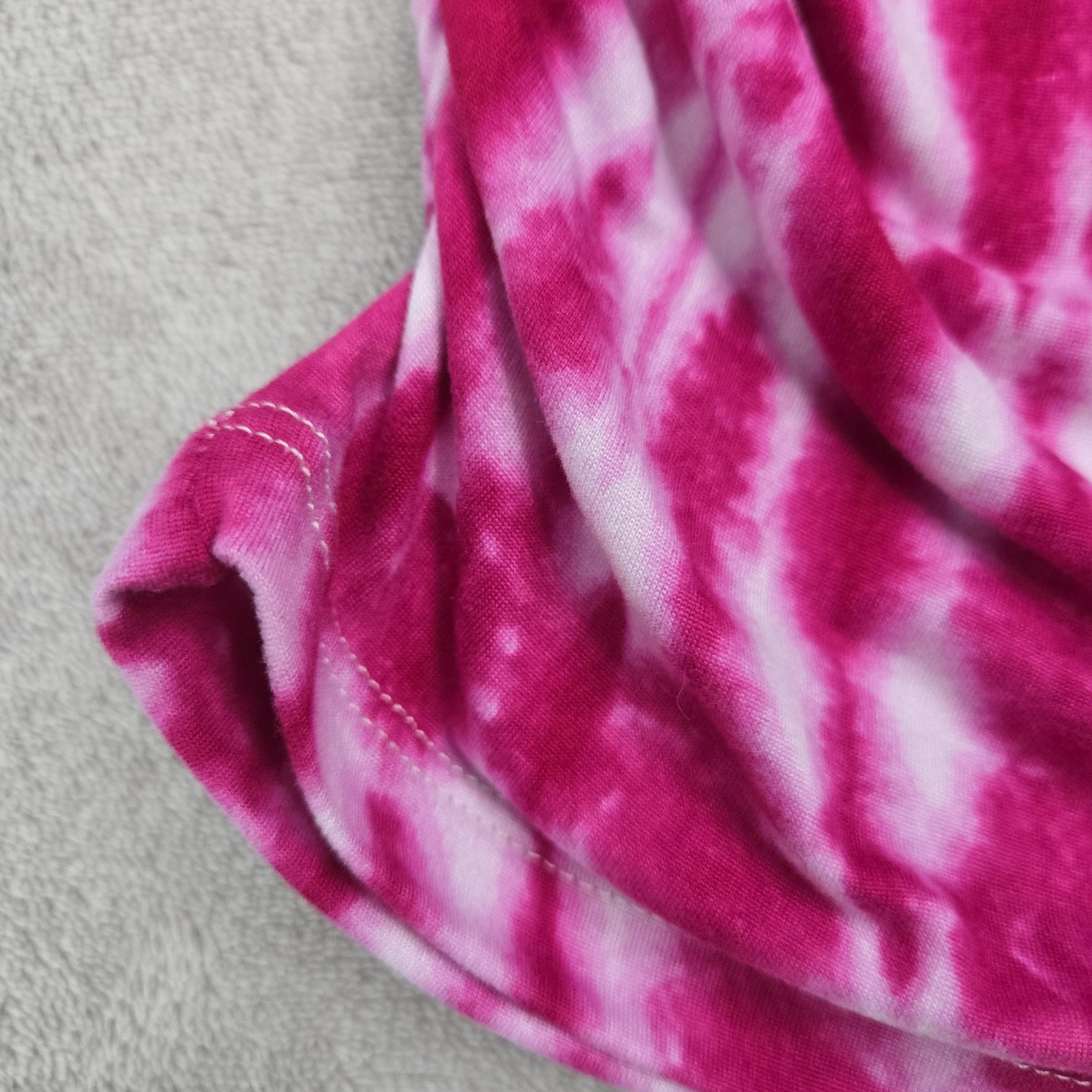 Jennifer Lauren Plus Shirt Womens 2X Ruched Sides Keyhole Back Tie Dye Top