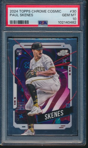 PSA 10 PAUL SKENES 2024 Topps Cosmic Chrome #30 Pirates Rookie Card RC GEM MINT