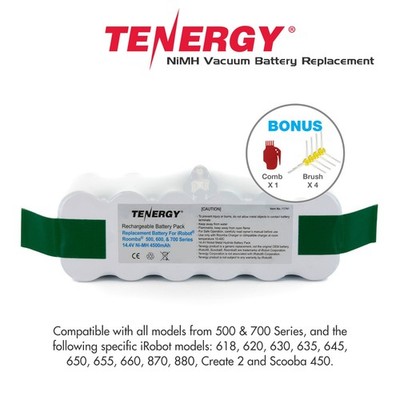Tenergy 4500mAh Replacement NiMH Battery for Roomba 500 600 700 800 Series