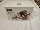 HOLIDAY HOME 11 PIECE PORCELAIN NATIVITY SET WITH WOODEN MANGER HAND PAINTED — photo 10