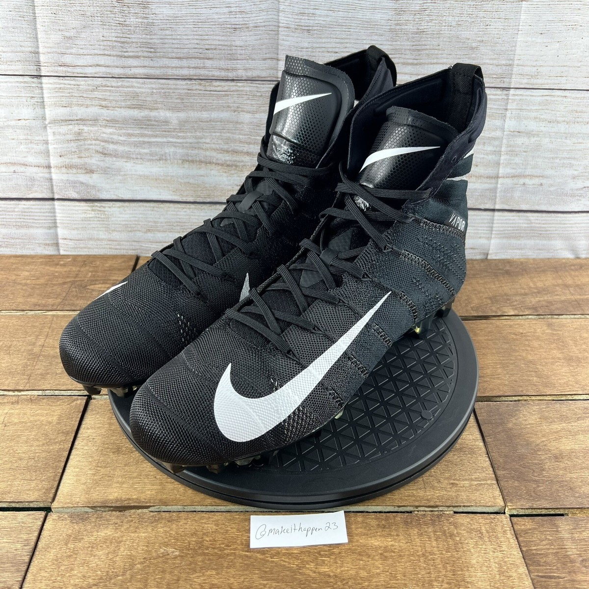Men\'s Size 13 Nike Vapor Untouchable‎ 3 Elite Football Cleats A03006-010 Nike Vapor Untouchable 3 Elite Football Cleats Black AO3006  main image 3