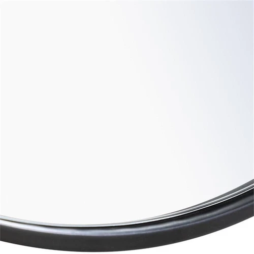 Elegant Decor Eternity 42" Round Metal Frame Mirror in Black - Picture 8 of 10