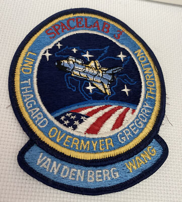 SHUTTLE CHALLENGER STS-51-B SPACELAB 3 jacket bag PATCH NASA ROCKET LAUNCH 5''