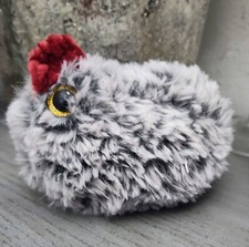 Crochet Small Stuffed Animal Plush Extra Soft Fluffy Chicken 3" Tall Handmade