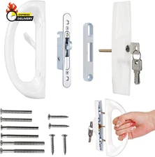 Patio Sliding Door Handle Set with Mortise Lock, Perfect Replacement Sliding Doo