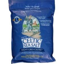 Light Grey Celtic Sea Salt, Resealable Bag, Additive-Free, Gluten Free, 5 Lb