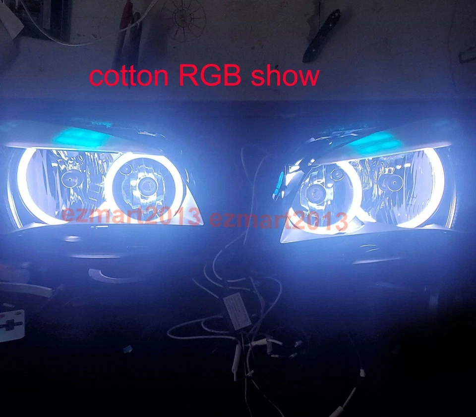 Anillos halo LED para BMW X1 E84 2010-2014 faro halógeno SMD lámpara ojo de ángel DRL Foto 4 de 4