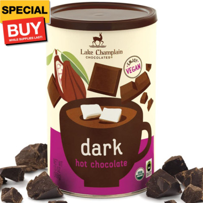 Lake Champlain Organic Dark Hot Chocolate, 13 Servings, 13 Ounces