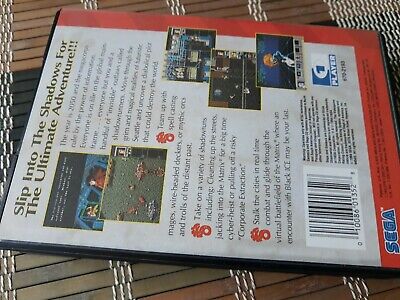 SHADOWRUN Shadow Run Sega Genesis Action/RPG Mint Collectors Condition /  Rare