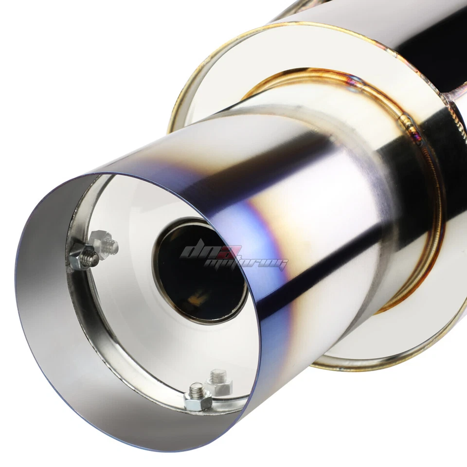 FOR 06-11 HONDA CIVIC EX/LX/DX CATBACK EXHAUST SYSTEM+4" BURNT TIP MUFFLER - Image 2 of 4