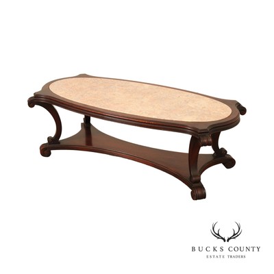 French Empire Style Vintage Marble Top Mahogany Coffee Table | eBay