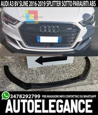 LAMA AUDI A3 8V SLINE 2016-2019 SPLITTER SPOILER SOTTO PARAURTI ANTERIORE ABS ..
