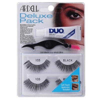 074764648648 ARDELL Deluxe Pack Zestaw sztucznych rzęs 2 pary 105 Black (P1) 