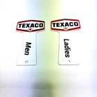 Texaco - Vintage Porcelain Sign - Gasoline Service Station Restroom