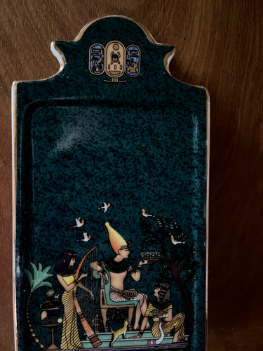 Limoges fine royal porcelain Egyptian scene on plaque 8 3/4 x 3 1/8 - Picture 3 of 5