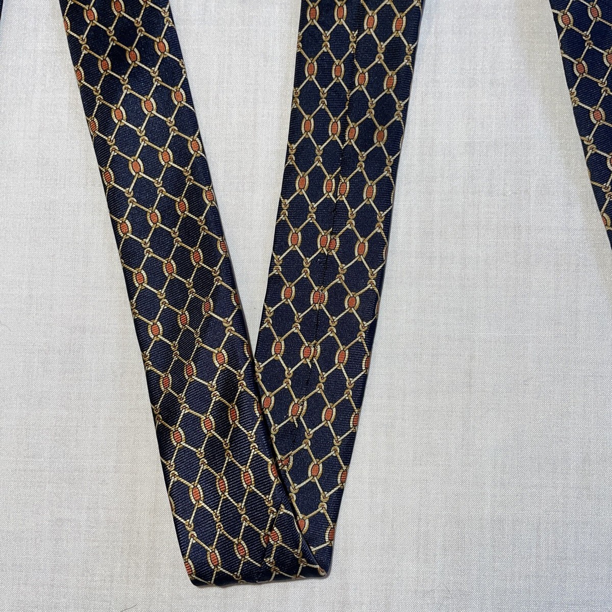 Brooks Brothers MAKERS USA製 TIE Brooks Brothers Makers Mens Dress Tie Size 56” Blue Chain