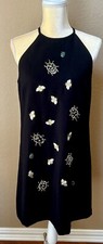 VICTORIA BECKHAM for Target Black Sleeveless Beaded & Sequin Bug Dress Sz M