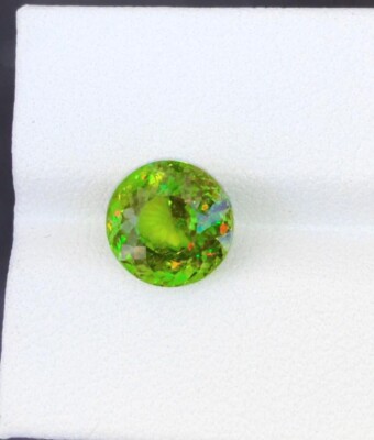 10mm 3.75Ct Round Natural Earth Mine Green Sphene