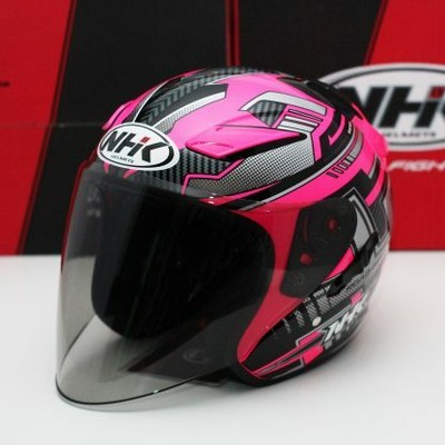 Nhk Helmets R1 V2 0 Lantern Pink Flo Silver Glossy D Ring Ebay