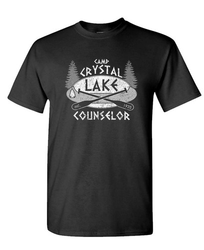 CAMP CRYSTAL LAKE - Horror Jason Hockey - Baumwolle Unisex T-Shirt - Bild 1 von 10