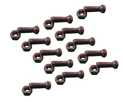 10-Pack Plow Bolt & Nut Set – 5/8-11 X 2-1/2" Grade 8, Dome Head, For Cutting Edges & Blades