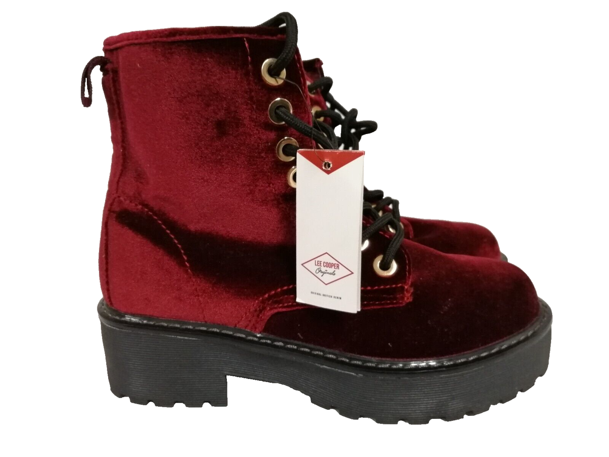 Ankle Boots Lee Cooper 6in Ladies Boots Lee Cooper Burgundy/Red