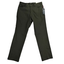 Tommy Hilfiger Mens TH Flex Finn Modern Fit Twill Pants Olive Green 33x30
