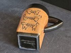 Laurel Burch Petroglyph Dogs Coffee Mug Square Base Signed — photo 9