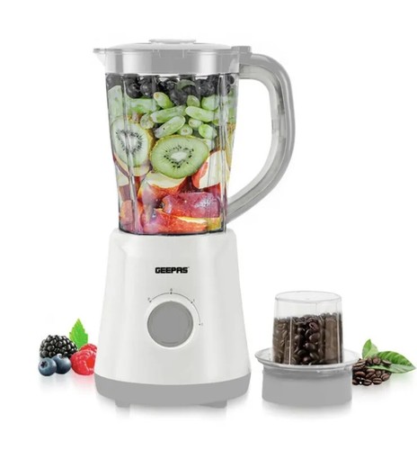 Geepas 500W Küchenmaschine Mixer Häcksler Mixer Kaffee Gewürzmühle grau