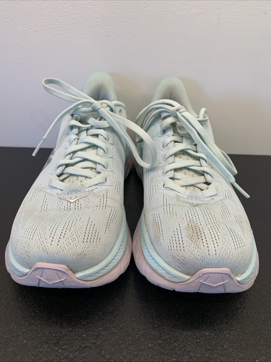 Hoka One One Mach 4 Shoes Blue Glass Womens Size 7B Running Sneakers Pro Fly View 4