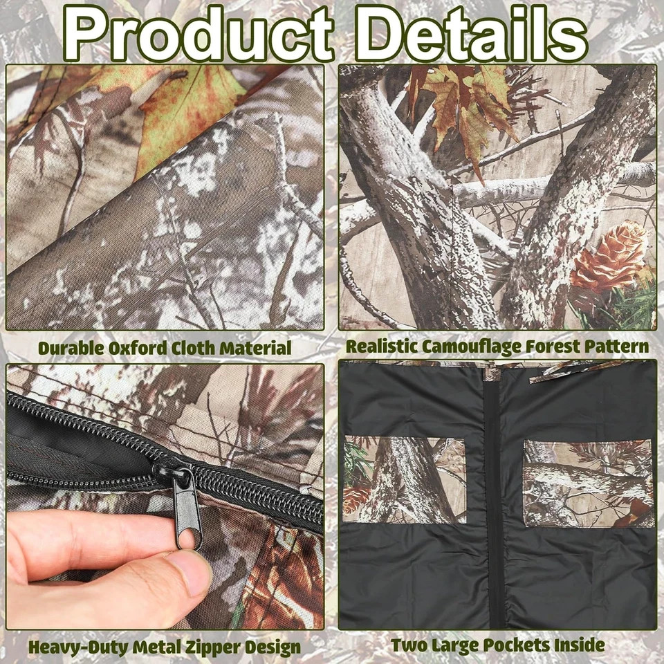 Hunting Tree Stand Blinds Cover Camouflage Universal Tree Stand Blinds ...