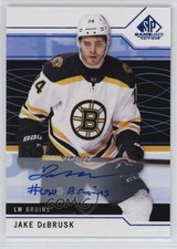 2018-19 Upper Deck SP Game Used Blue Auto Jake DeBrusk #6 Auto f0l