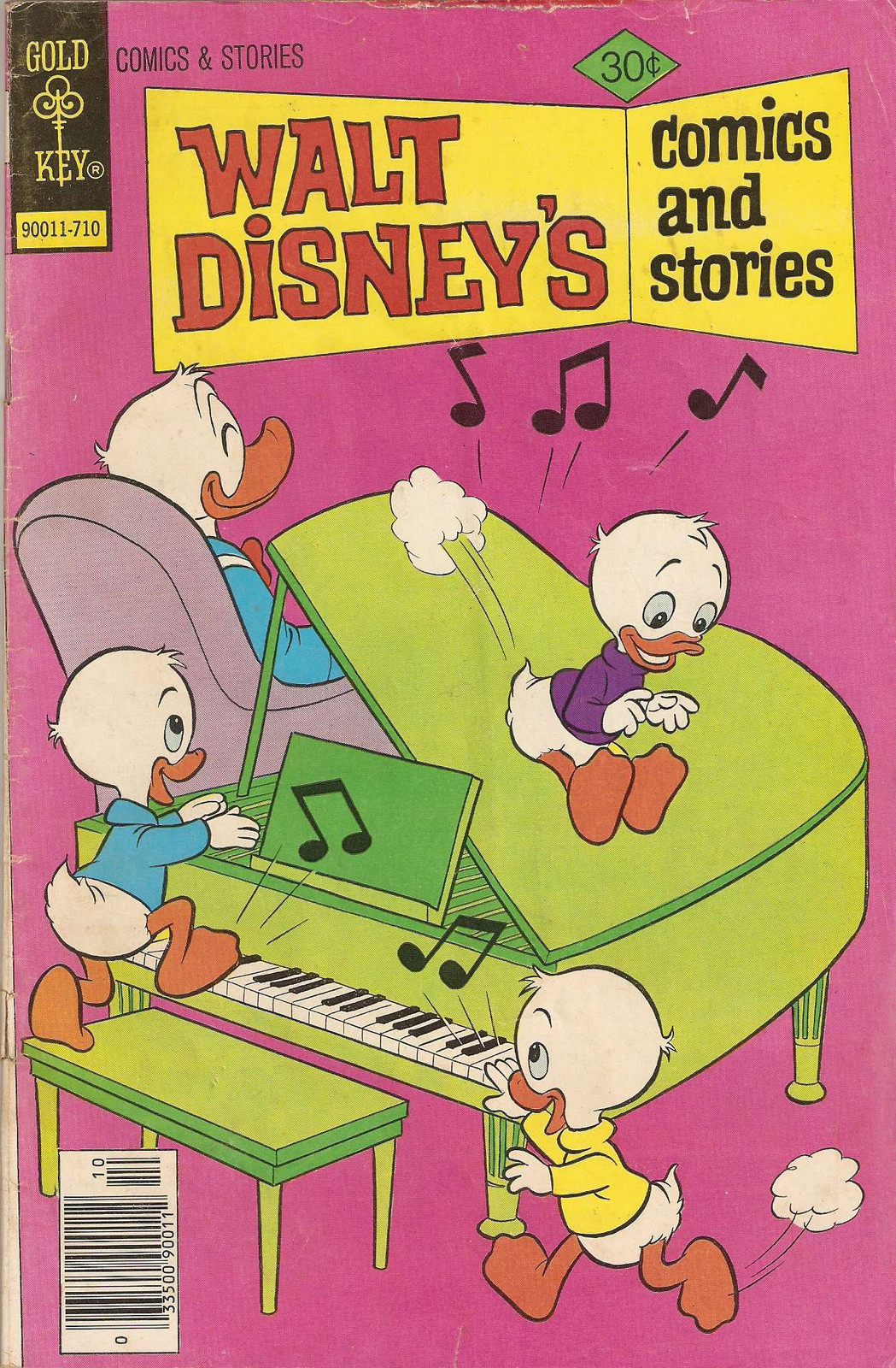 Walt Disney Comics and Stories 445 FN Gold Key October 1977 Donald Duck